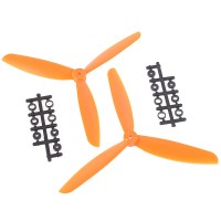 8045 8x4.5" 3-blade Counter Rotating Propeller CW CCW Blade-Orange