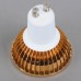 Golden 3W 3 LEDs GU10 White Led Light Lamp Spot Light Bulb 270-300lm