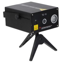 Mini Laser Show System Holographic Party Laser Star Projector Stage Lighting (Black)