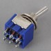 5PCS Chrome DPDT 3-Way Guitar Pickups Toggle ON ON ON Switches-Blue