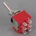 5PCS Chrome DPDT 2-Way Guitar Pickup Toggle ON ON Switches-Red