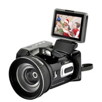 Digital Video Camcorder with Optical Telescope Zoom and Wide-angle Lens