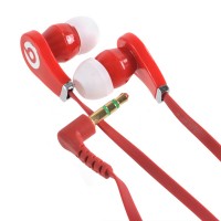 3.5mm Super Bass Stereo Earphones High Quality Headphone For lPOD lPHONE MP3 MP4 Red