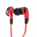 3.5mm Super Bass Stereo Earphones High Quality Headphone For lPOD lPHONE MP3 MP4 Red and Black
