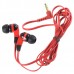 3.5mm Super Bass Stereo Earphones High Quality Headphone For lPOD lPHONE MP3 MP4 Red and Black