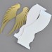 Wing Shaped Alloy Car Sticker Car Decoration Sticker Gold