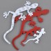 Wall Lizard King Shaped Alloy Car Sticker Car Decoration Sticker Red