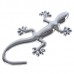 Small Wall Lizard King Shaped Alloy Car Sticker Car Decoration Sticker Silver