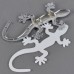 Small Wall Lizard King Shaped Alloy Car Sticker Car Decoration Sticker Silver