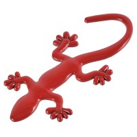 Small Wall Lizard King Shaped Alloy Car Sticker Car Decoration Sticker Red