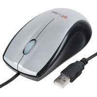 MC Saite Optical Mouse For Computer and Laptop Black and Silver