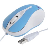 MC Saite Optical Mouse For Computer and Laptop Blue and White