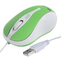 MC Saite Optical Mouse For Computer and Laptop Green and White