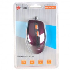 MC-070U Wired Optical Mouse For Computer Laptop Notebook Purplish Red