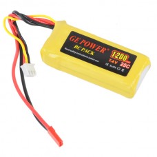 GE POWER 1200mAh 25C 7.4V Rechargeable Lithium Polymer Battery
