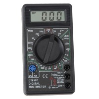 LCD Digital Voltmeter Ammeter Ohm Multimeter DT830D with Test Leads and Buzzer