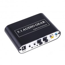DTS/AC-3 Digital Audio Gear Sound Decoder Output 3X3.5mm Jack HD51-A