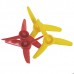 2 Pairs 7.5x1.2x0.2cm 3 Blade CW CCW Propellers for Mini QuadCopter-Yellow&Red