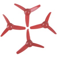2 Pairs 7.5x1.2x0.2cm 3 Blade CW CCW Propellers for Mini Quadcopter-Red