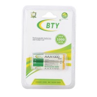 BTY 1000mAh Ni-MH Rechargeable AAA Batteries 2-Pack