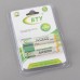 BTY 3000mAh AA Ni-MH Rechargeable Battery Battries Set 2-pack