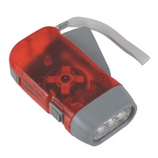 Hand-Pressing Flashlight Battery Free Torch with Electricity Generate Function-Red