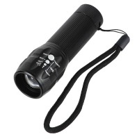 A22 1W/5V Adjustable Focus Flashlight High Bright Torch With Strap