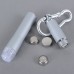 4 in 1 LED Torch Flash Light Laser Pointer Pen Torch with Keychain-Silver