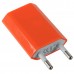 EU Standard AC Travel Charger Power Adapter with USB Port-Orange