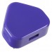 BS British Standard AC Power Travel Adapter Plug with USB Port-Purple