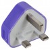 BS British Standard AC Power Travel Adapter Plug with USB Port-Purple