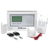 TouchScreen LCD Intelligent Auto-Dial GSM Security Alarm Set Quad-Band