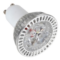 3W 3 LEDs GU10 White Led Lamp Spot Light 270-300lm Bulb