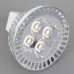 MR16 4W 4-LED 6500K 300-Lumen Light Bulb - White (12V)