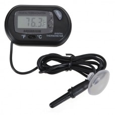 TC-3 DIGITAL Aquarium Waterproof Thermometer-Black