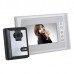 7" Color TFT LCD 4-Line Video Door Phone One Indoor Unit with Two Outdoor Unit