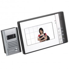 7" Color TFT LCD 4-Line Video Door Phone Two Indoor Units with One Outdoor Unit