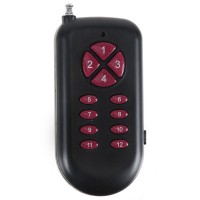 11 Buttons Wireless RF Remote Controller-Black with Red Keys