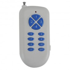 11 Buttons Wireless RF Remote Controller-White with Blue Keys