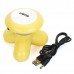 USB / 3 x AAA Powered Vibrating Muscles Electric Massager - Yellow