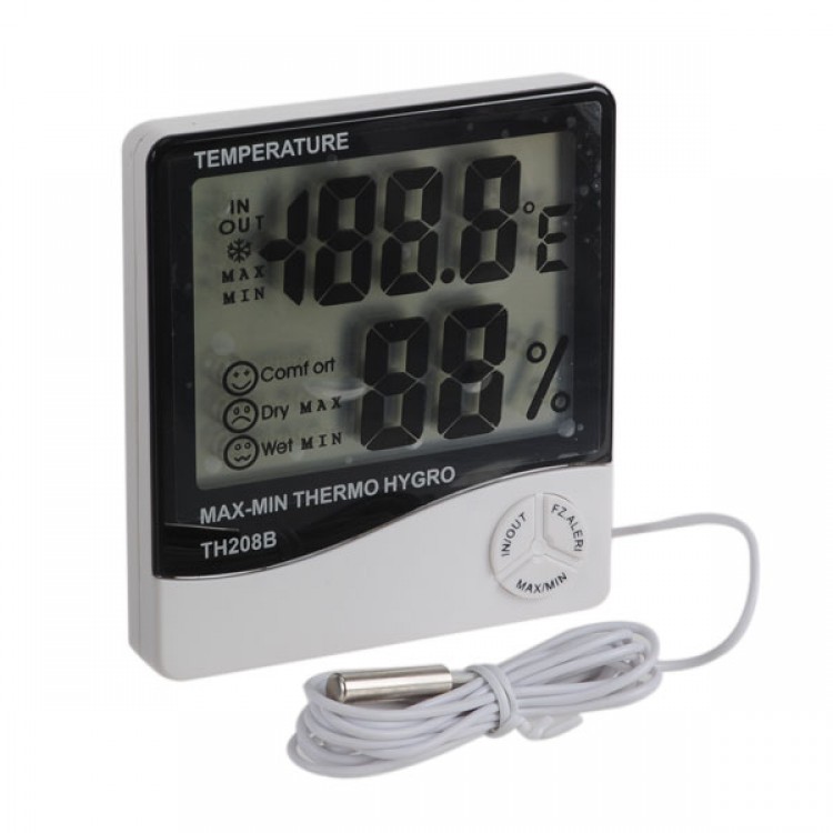 TH-208B Indoor and Outdoor Thermometer Hygrometer - Free Shipping 