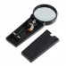 Loderstar Portable Metal Magnifer Handheld Magnifer with Light LB20255