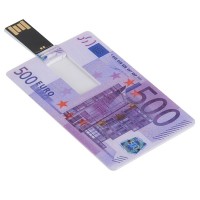 Euro Cash Design Credit Card Sized USB Flash Driver -16GB