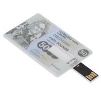 Pounds Cash Design Credit Card Sized USB Flash Driver -4GB