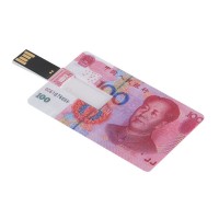 RMB Cash Credit Card Sized USB Flash Driver -4GB