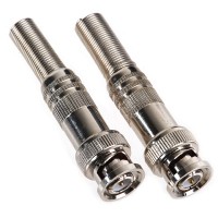 BNC Connectors Male Head with Spring 10-Packs