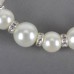 White Pearl Necklace Bracelets Earrings Set Jewelry