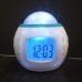 Music and Colored Starry Sky LED Alarm with Perpetual Calendar Thermometer