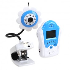 Flower Design Baby Monitor with Night Vision and AV OUT Blue