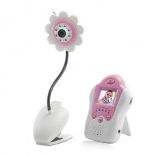 Flower Design Baby Monitor with Night Vision and AV OUT- Pink